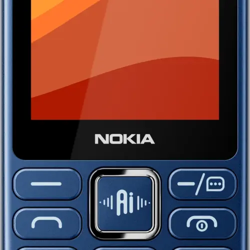 Nokia 210 4G Blue feature phone - front view