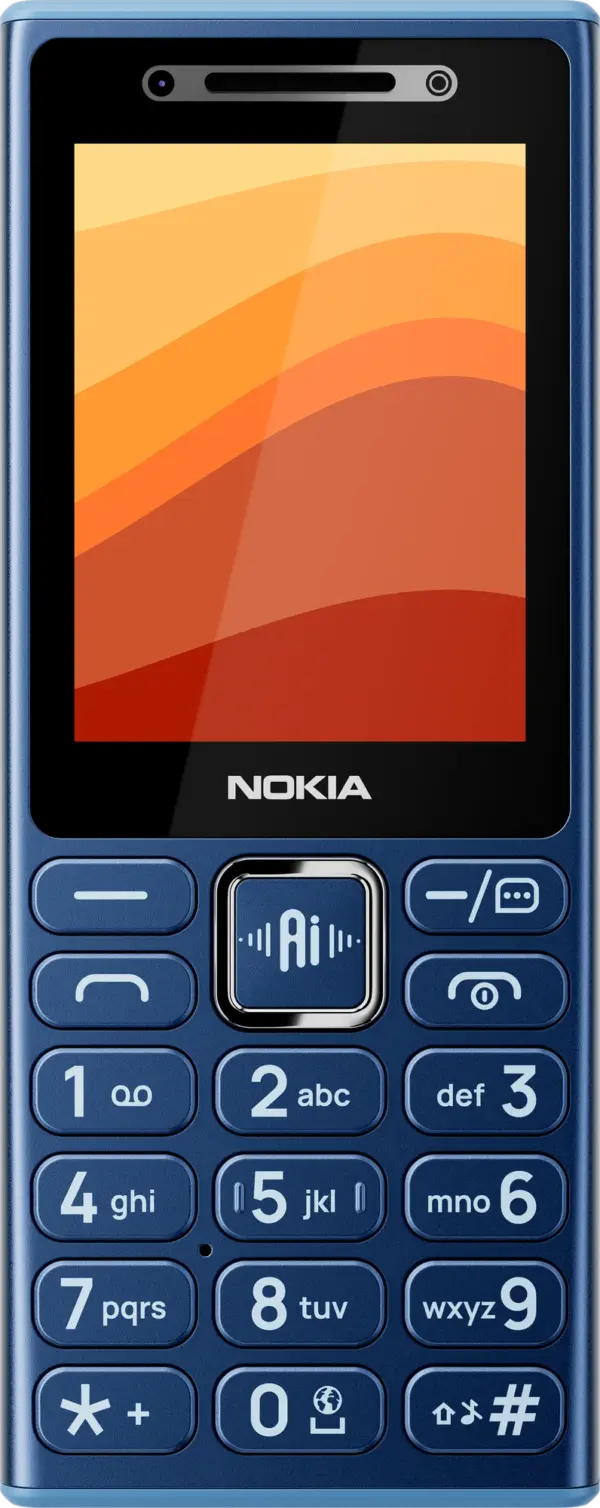 Nokia 210 4G Dark Blue - Front Nokia 210 4G Blue feature phone - front view