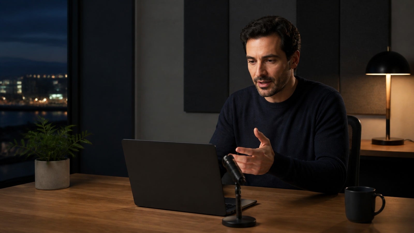 Επαγγελματίας υπαγορεύει σε τοπικό voice-to-text workflow με S1-mini