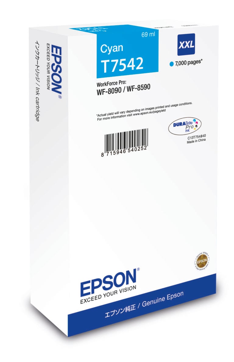 Epson Cartridge Cyan XXL C13T75424N