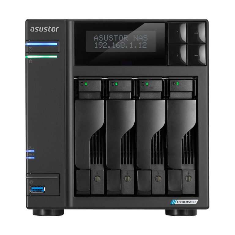 ASUSTOR NAS LOCKERSTOR 4 Gen2+ 4-BAY/4x M.2 NVMe slots/Intel Celeron N5105 Quad-Core/4GB DDR4/2x5GbE Port