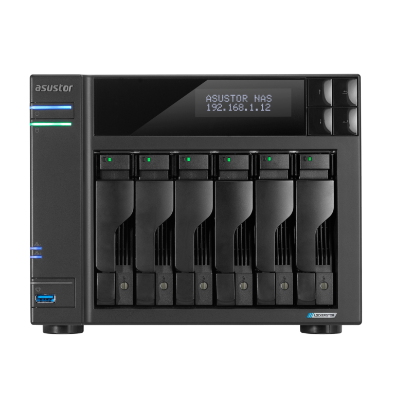 ASUSTOR NAS LOCKERSTOR 6 Gen2+ 6-BAY/4x M.2 NVMe slots/Intel Celeron N5105 Quad-Core/8GB DDR4/2x5GbE Port