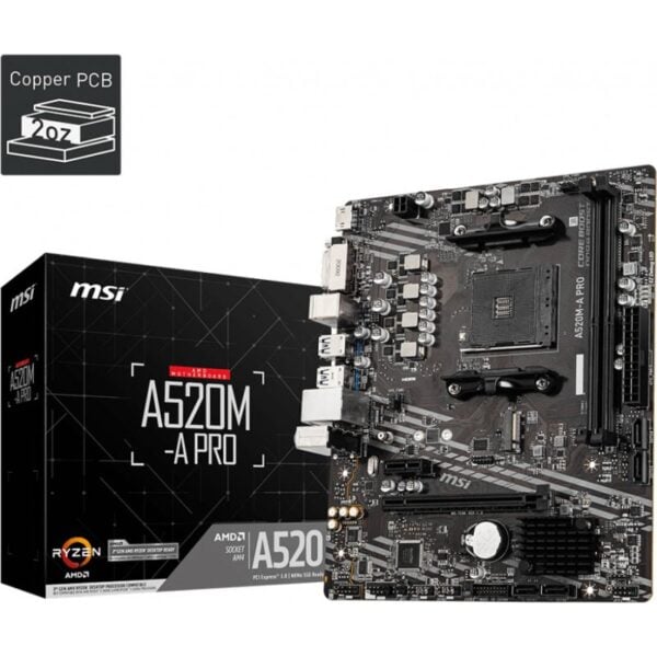 Μητρική MSI A520M-A Pro (A520/DDR4/AM4)