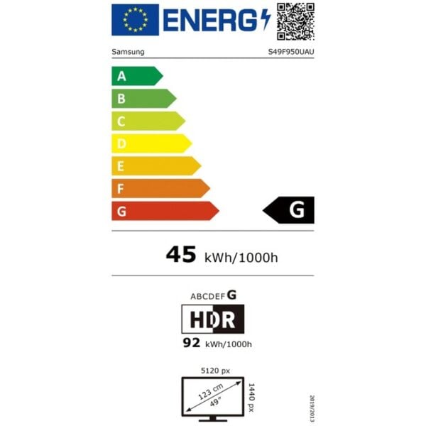 Οθόνη Samsung 49" LS49F950UAUXEN VA DQHD 120Hz Curved