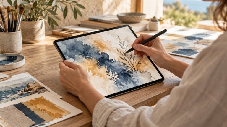 Designer οργανώνει Procreate brushes για συνεπές δημιουργικό workflow